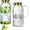 2L-Style 2, variant on Glass Pitcher with Lid and Handle, 2 PACK 68 oz/2 Liter  Embossed Sun Flower Water Pitcher, Clear Borosilicate Glass Water Carafe for Cold Brew, Iced Sun ,Beverage, Heat Resistant