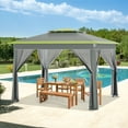 thumbnail image 5 of AVAWING 11x11 ft Outdoor Pop-up Canopy, Party Tent with Sidewalls, Patio Wedding Tent, Gray & Green, 5 of 6