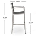 thumbnail image 2 of Christopher Knight Home Cape Coral Outdoor Wicker Bar Stools, 2-Pcs Set, Grey, 2 of 8