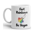 thumbnail image 2 of Fart Rainbows Be A Vegan Funny Unicorn Coffee Tea Ceramic Mug Office Work Cup Gift 11 oz, 2 of 3