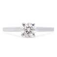 thumbnail image 2 of AFFY 0.35CT Round Moissanite Diamond Solitaire Engagement Ring for Women 10K Solid White Gold-8.5, 2 of 7