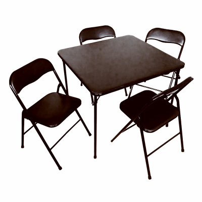 Plastic Development Group 819 5 Piece 34" Card Table and 4 Chairs Furniture Set