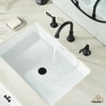 thumbnail image 3 of CASAINC 8 in. Widespread Double Handle Bathroom Faucet 3 Holes with 360° Swivel Spout, Stainless Steel Drain in Matte Black, 3 of 10