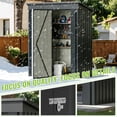 thumbnail image 3 of PABIMIA 5 x 3 FT Outdoor Storage Shed, Metal Garden Shed with Lockable Doors, Sloped Roof and Air Vents for Backyard, Patio, Lawn and Garden, 3 of 9