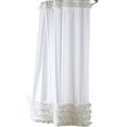 thumbnail image 1 of Ounissouiy Cortina de baño de poliéster sin moho repelente al agua con forro de cortina de ducha con volantes de diseño caliente de 3 tamaños Juegos de accesorios de baño Blanco NO1, 1 of 4