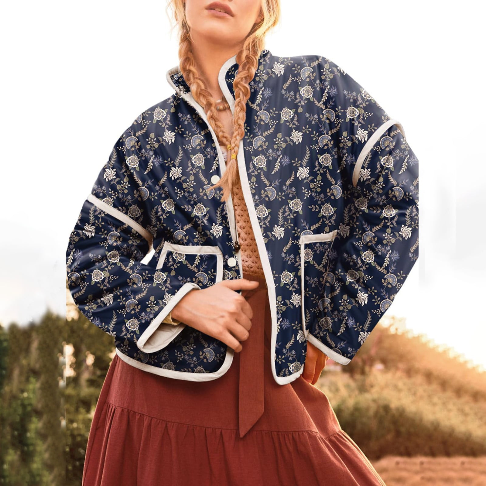 ジャケット・アウター RUG PATTERN KNIT JACKET RUG PATTERN KNIT JACKET