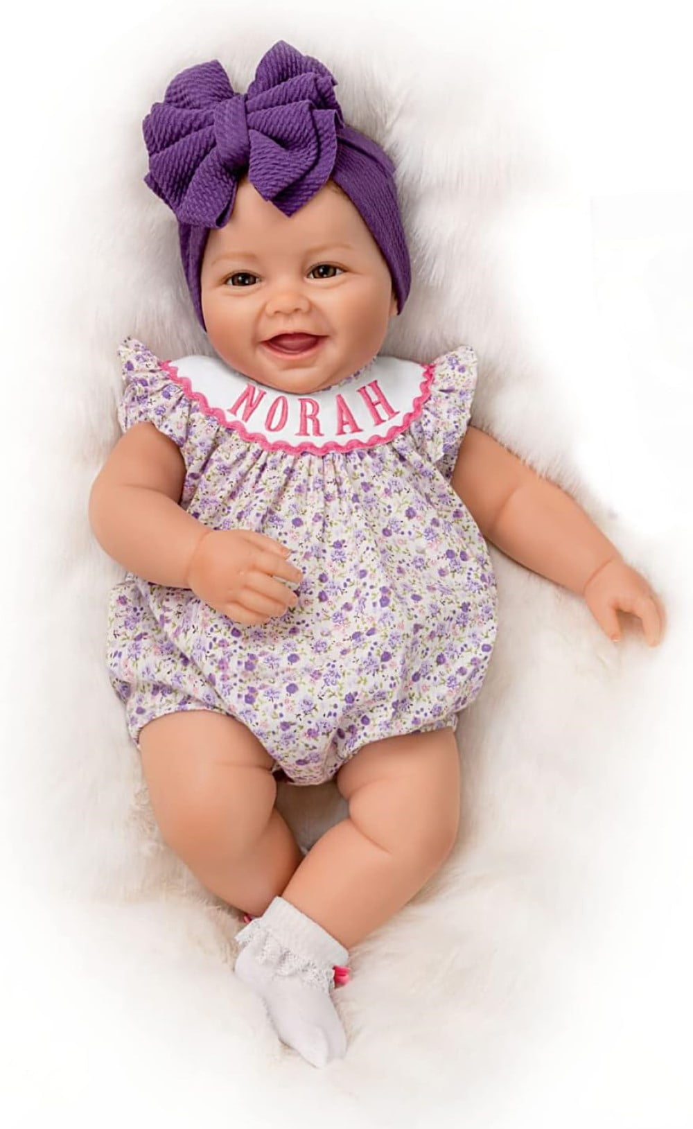 Poseable Female Reborn Dolls with Outfit, Vinyl Brown, 15.5