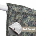 thumbnail image 4 of Blue Boho Swag Curtains for Kitchen/Bedroom/Living Room, Vintage Ethnic Tribe Abstract Art Floral Scalloped Curtains 63 Inch Long, Rod Pocket Window Swag Topper Curtains Valances 2 Panels Set 36"x63", 4 of 8