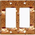 thumbnail image 6 of Metal Light Switch Plate Outlet Cover (Tan Floral Coffee Cup COF001), 6 of 13