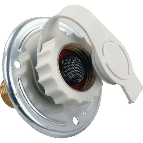 JR Products 62185 Aluminum City Water Flange - 1/2" MPT x 3/4"