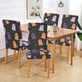 thumbnail image 2 of Yayeee 4 Pack Dining Chair Covers Stretch Parson Chairs Slipcovers Seat Protector, Halloween Orange Ghosts, 2 of 6
