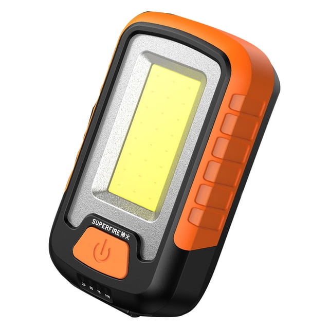 Soidarity Luz de trabajo recargable portátil, linterna COB ajustable de alto brillo, senderismo, viaje, linterna de mano, reflector carpas Soidarity OD029094-00B