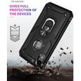 thumbnail image 3 of ULAK iPhone XR Case with Ring Holder, Heavy Duty Shockproof Kickstand Phone Case for Apple iPhone Xr for Men Boys Kids, Black, 3 of 11