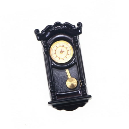 Detailed Tiny Metal Wall Clock Working Hands Traditional Vintage Look Perfect For Doll house Accessories