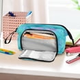 thumbnail image 6 of Nylon Fish Mouth Pencil Case with Large Capacity Zipper Pencil Pouch Pastel Blue Dandelions Pencil Bag Organizers, 6 of 7