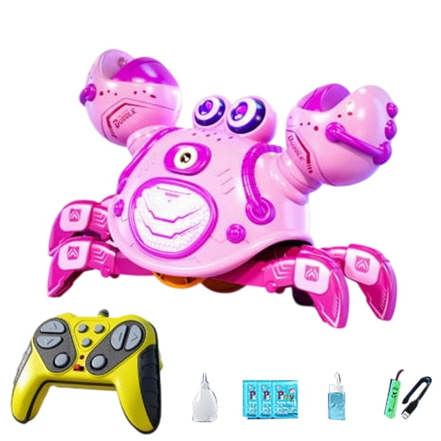 Outdor Remote Controlled Mechanical Crab Robot 2.4G Blowing Remote Control 360° Rotating LED Lights And Music Children's .