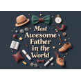 thumbnail image 4 of Decorative Design Awesome Father Banner Vintage Elements for Father's Day Dad Celebration Gift, 4 of 8