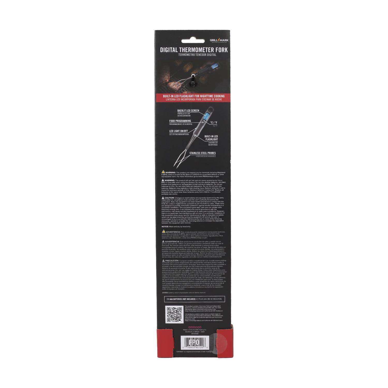 Grill Mark Plastic Meat Temperature Magnet, Black