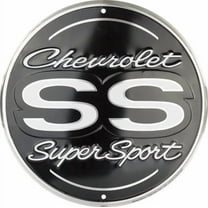 HangTime Chevrolet SS Super Sport Aluminum garage sign 24 inches in diameter