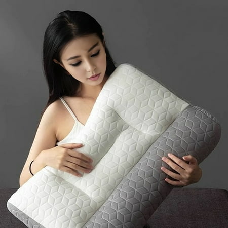 

Taosunzt Orthopedic Deep Sleep Pillow Thick Elastic Memory Foam Painless Sleeping Cervical Neck Protection Pillow Pain Relief Slow Rebound Bed Pillow Style L