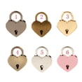 thumbnail image 4 of Almencla 3pcs Vintage Heart Shape Padlock w/ Key Suitcase Lock Set - Antique Brass M, 4 of 8