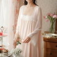 thumbnail image 3 of HLSOHJP Women's Victorian Nightgown Long Sleeve Nightgowns Vintage Autumn Night Shirt, 3 of 7