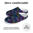 thumbnail image 6 of Daiia Cute Line Fish Print Women’s Fuzzy Slippers Memory Foam Lightweight House Shoes Cozy Loafer Flannel House Shoes-46/47, 6 of 7