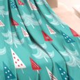 thumbnail image 3 of Turquoise Christmas Tree Pattern Blanket,Comfortable Soft Flannel Throw Blanket,All Season,Warm Lightweight Blankets for Sofa Bed Couch Living Room Chair,30"x40", 3 of 4