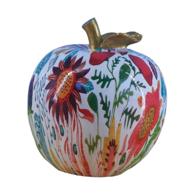 Estatua de manzana, figura decorativa de resina, arte coleccionable, artesanía, adorno de escritorio Estilo C