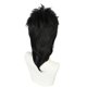 thumbnail image 3 of Disfraz de pelo sintético con peluca punk rock de 37 cm, color negro, 3 of 3