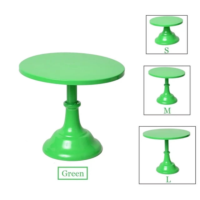 Cake Stand Home Party Dessert Table Display Rack Dessert Cake Tray Cold Meal Tea Break Table Afternoon Tea Center Rack Metal dangaotai- lvse (S M L) 3 PCS SET