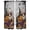 Black,BurntOrange,Lavender,DarkCharcoal, variant on Halloween Kitchen Curtains 45" Length, Fall Spooky Wizard Pumpkin Bats Flower Retro Beige Tiers Curtains for Bathroom Bedroom Cafe, Light Filtering Small Window Treatment Drapes 2 Panels 42"Wx45"L