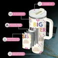 thumbnail image 3 of Sister Birthday Gifts, Big Sister Gift for Girl, Gift for Sister, Sisters Gifts from Sister, 40 Oz Insulated Big Sister Tumbler with Handle and Straw, Holiday, Thanksgiving, Birthday Gifts for Sister, 3 of 6