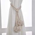thumbnail image 3 of maskred Natural Cotton Curtain Rope Tiebacks Handmade Decorative Curtain Holdbacks, 3 of 6