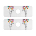 thumbnail image 7 of Yayeee Faucet Mat for Kitchen Sink 14.7" Diatomite Long Splash Guard Pad, Colorful Flower, 2 Pack, 7 of 7