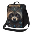 thumbnail image 1 of Fotbe Tribal Style Raccoon Lonchera Bolsa de Almuerzo para Hombres y Mujeres, Lonchera de Gran Capacidad, Bolsa de Almuerzo Reutilizable, Bolsa Térmica Aislante, 1 of 7