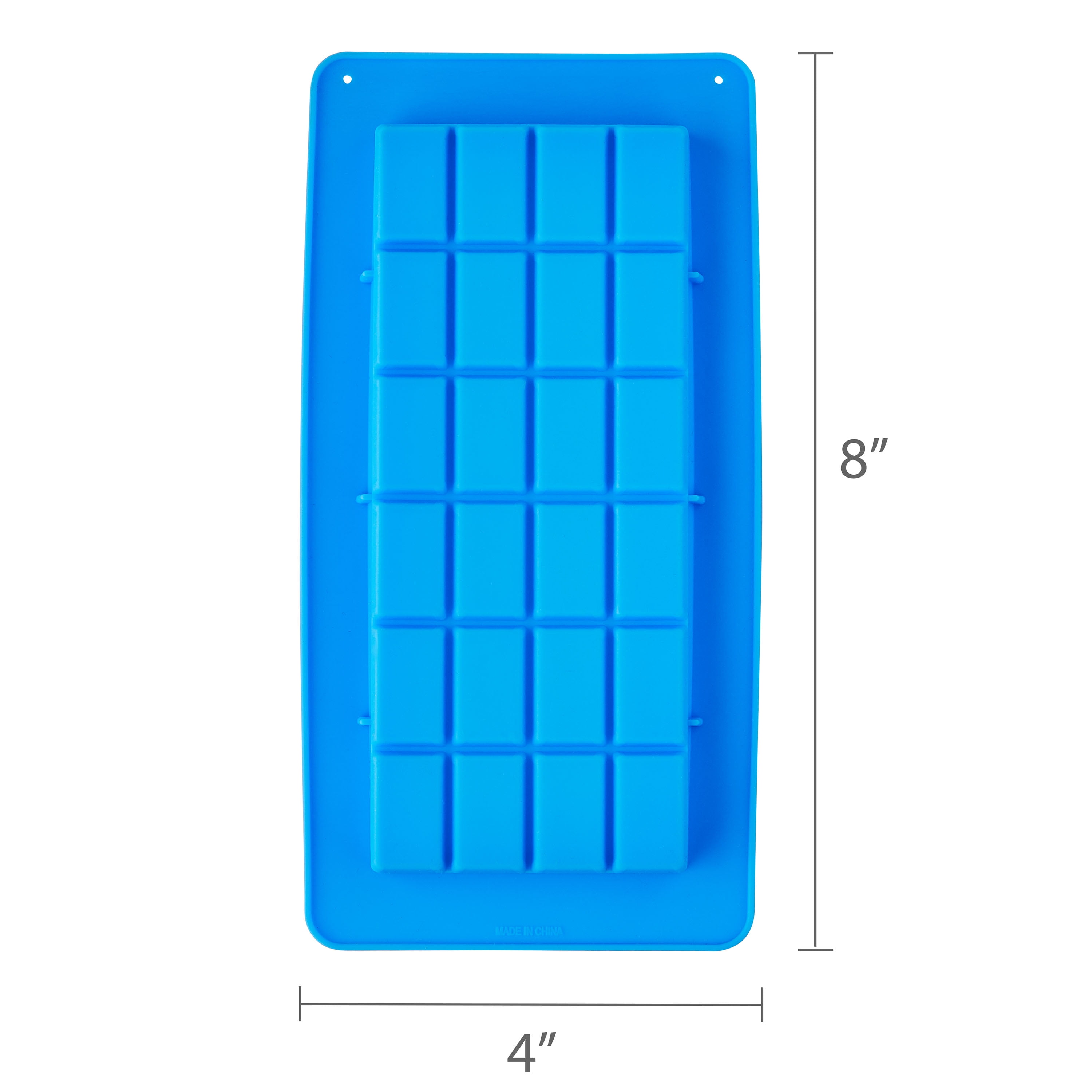 1 Count, 4 x 8 IN, Chocolate Bar Shape, Silicone Chocolate, Candy and Baking Mold, by Way To Celebrate