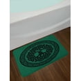 thumbnail image 2 of Celtic Bath Mat, Monochrome Tree of Life Illustration with Ancient Timeless European Motif, Non-Slip Plush Mat Bathroom Kitchen Laundry Room Decor, 29.5 X 17.5 Inches, Forest Green Black, Ambesonne, 2 of 2
