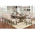thumbnail image 2 of Furniture of America Stanley Rustic Extendable Dining Table, Light Oak, 2 of 6
