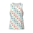 thumbnail image 4 of Fotbe Colorful Geometric Pattern Men's Quick Dry Workout Tank Top Gym Muscle Tee Fitness Bodybuilding Sleeveless T Shirt Breathable Workout Shirt-Large, 4 of 9