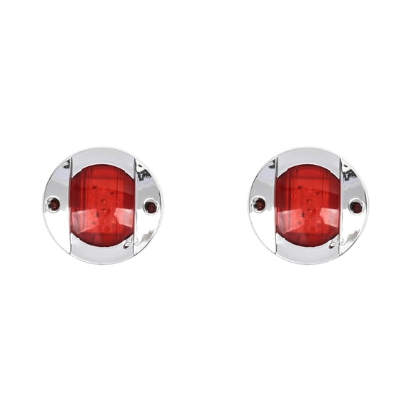 Waterproof Marine LED Courtesy Lights,Transom Stern Navigation Lights for Boats,2.95 Inch Round Deck Lighting for Kayak,Yacht,Sailboat,Fishing Vessel,Hunter Watercraft Cockpit Step Surface Mount