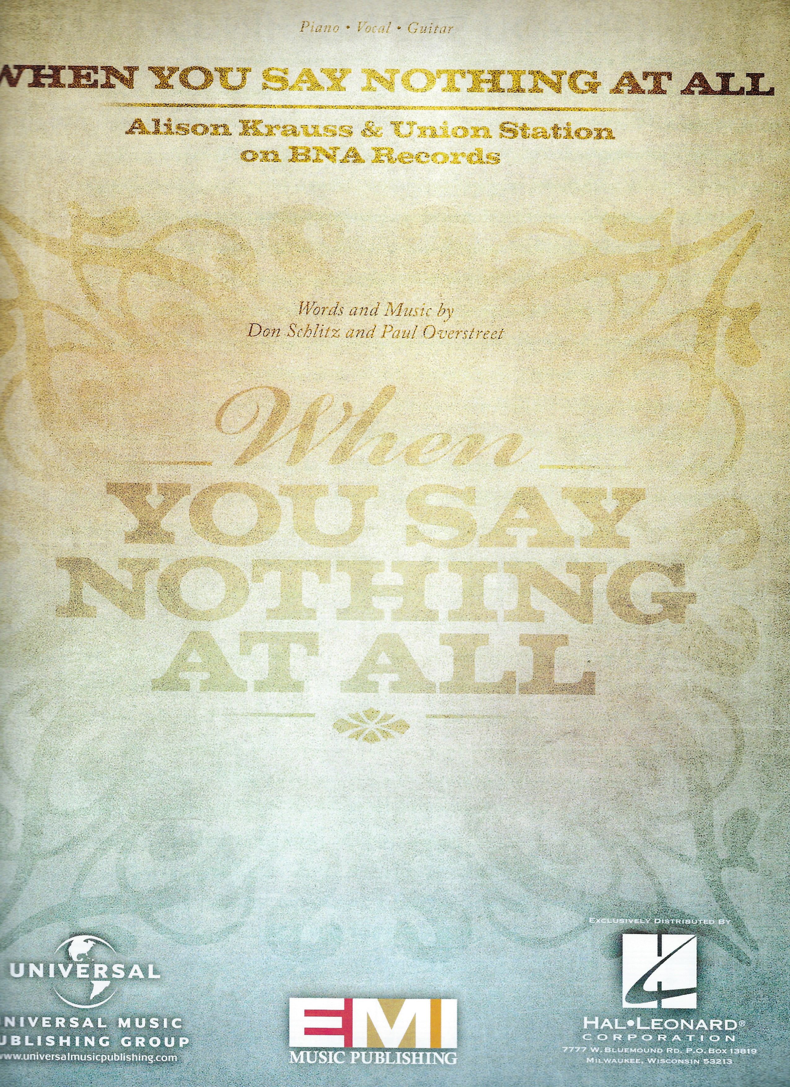 When You Say Nothing At All Sigla
