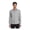 Gusty Grey End On End, variant on Unisex Long Sleeve Stretch Woven Shirt | Lightweight Button Up for Men & Women, Business Casual Shirt - Deep Black XL