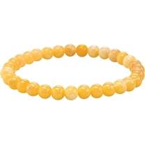 Yellow Calcite Crystal Bracelet - 6mm Beaded Bracelet and Healing Stones