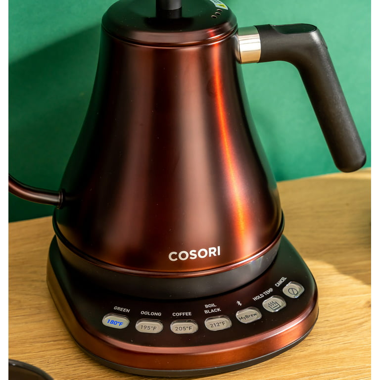 COSORI Smart Gooseneck Kettle Electric for Pour-Over Tea & Coffee with  Temperature Control,Stainless Steel ,0.8L,Copper 