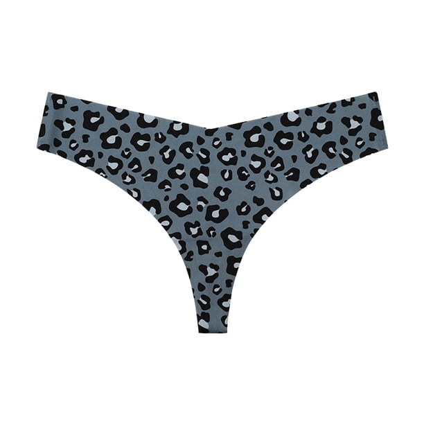 Gibobby Ropa interior sexy para mujer Ropa interior de seda de hielo con de algodón sin costuras para mujer(Azul,M)