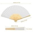 thumbnail image 2 of HAMPPLIES 12Pcs Bamboo Folding Handheld Fans White Paper Artists 14.6X8.3in, 2 of 8