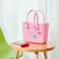 thumbnail image 4 of MINISO Barbie Beach Tote Bag, Cute Washable Beach Bag, Stylish Open Tote for Women & Grils, Pink, 4 of 5