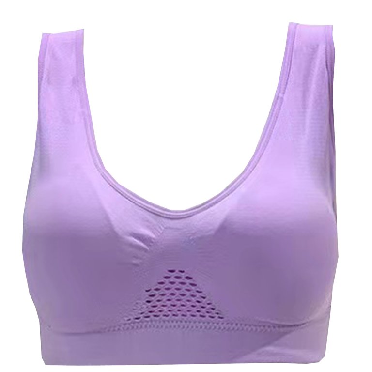 Borniu Plus Size Sport Bra for Women, 1-5 Pack Full Coverage Wirefree Mesh  Breathable Sport Bras Comfort Extra Elastic Workout Sport Bras with Pads 32-48B/C/D,  Summer Savings Clearance 