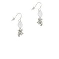 thumbnail image 2 of Delight Jewelry Silvertone Mini 3-D Elephant Silvertone Leaf French Earrings, 2 of 5